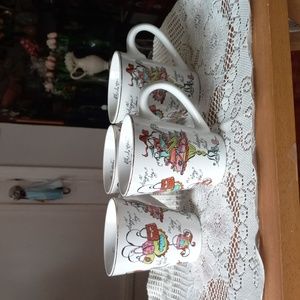 Set of Four mugs "All I Want For Christmas".